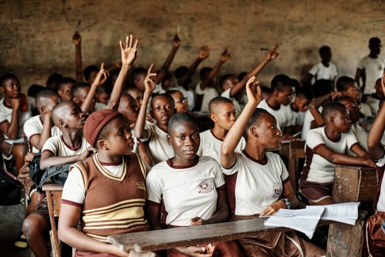 Children sitting together in a classroom